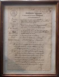 Verbale di delibera Consiglio comunale anno 1857