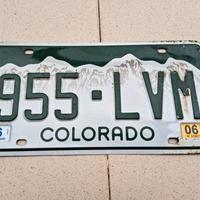 Targa vintage U.S. Stato del Colorado 2006 usata