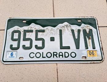 Targa vintage U.S. Stato del Colorado 2006 usata