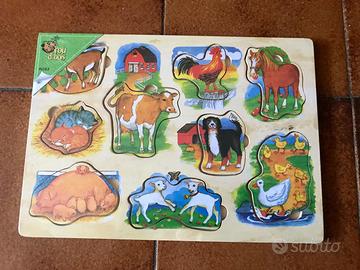 Puzzle gioco  in legno per bambini