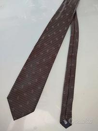Cravatta in seta marrone