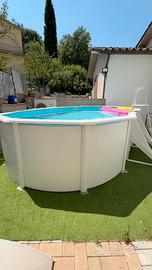 Piscina fuori terra acciaio Gre ovale 500x300x120
