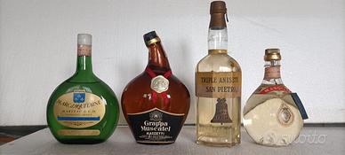 Grappa e liquore vintage 4 bottiglie