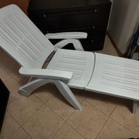 Sdraio pieghevole bianca 