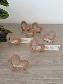 Segnaposto cuore matrimonio cresima battesimo