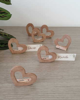 Segnaposto cuore matrimonio cresima battesimo