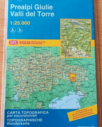 Cartina TABACCO 26. Prealpi Giulie Valli del Torre