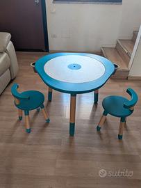 Tavolo gioco bambini MuTable, sedie e accessori