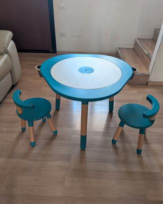Tavolo gioco bambini MuTable, sedie e accessori