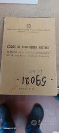 libretto codice postale 1967