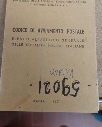 libretto codice postale 1967