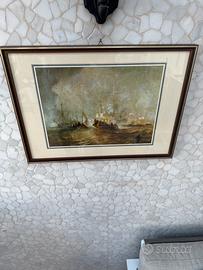 Quadro con cornice LA Battaglia di Trafalgar