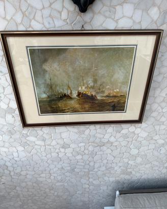 Quadro con cornice LA Battaglia di Trafalgar