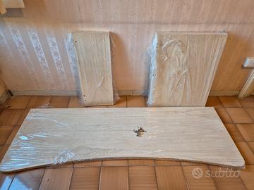 Scrivania ad Onda 180cm Bianco Panna - Smontata