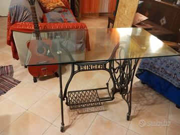 Singer ferro design scrivania e scrittoio in vetro