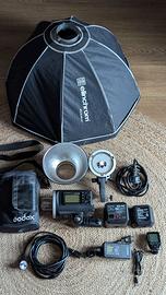 Flash Godox AD600 TTL 600w bowens + accessori