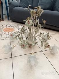 Lampadario floreale stile "Renzo del ventisette"