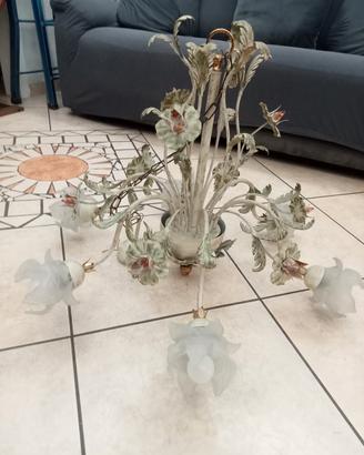 Lampadario floreale stile "Renzo del ventisette"