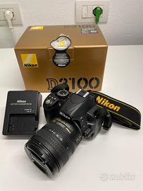 Nikon D3100 con obiettivo 18-70mm