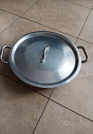 Pentola con coperchio e teglia alluminio