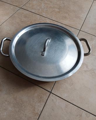 Pentola con coperchio e teglia alluminio