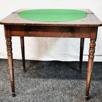 Antico Tavolino da gioco  francese – Mogano, piuma