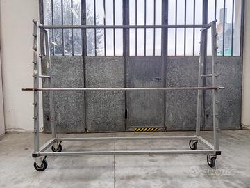 carrello porta rotoli metallo 