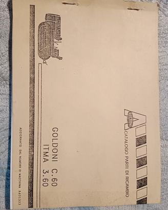Catalogo ricambi Goldoni C.60 ITMA 3.60