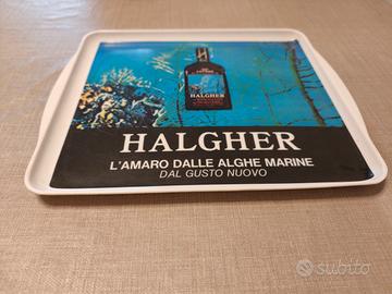 Vassoio pubblicitario vintage Halgher
