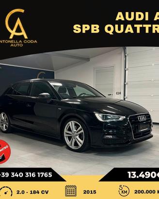 Audi A3 2.0 TDI 184 CV clean diesel quattro S-line