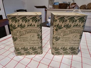 scatole da the di latta vintage