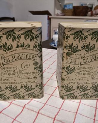 scatole da the di latta vintage