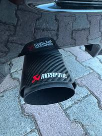 terminali doppi akrapovič  in carbonio originali