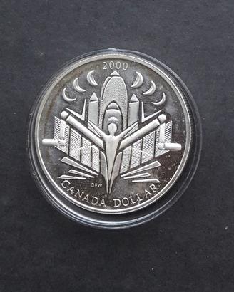 ARGENTO 925 dollaro 2000 proof CANADA _LEGGI