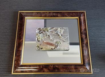 Quadretto in rilievo con sfondo a specchio 