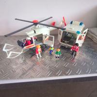 Playmobil ambulanza + elicottero pronto soccorso