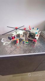 Playmobil ambulanza + elicottero pronto soccorso