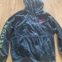 Felpa con zip e cappuccio Nike nera