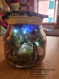 Presepe Artigianale in Vaso di Vetro 