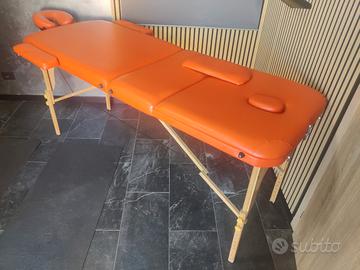 Lettino massaggio pieghevole legno 3 zone
