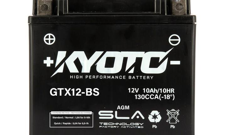 BATTERIA KYOTO GTX12-BS 12V 10AH AGM PER KYMCO