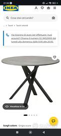 Tavolo Ikea rotondo grigio scuro "Mariedamm"