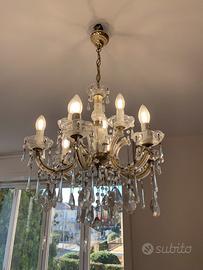 Lampadario chandelier con cristalli