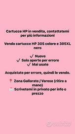 cartucce HP 305 colore e 305XL nero