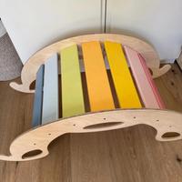 Balance rainbow rocker Montessoriano in legno
