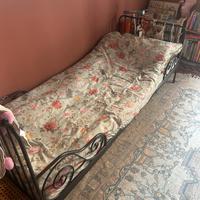 Letto metallo nero Ikea minnen