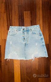 Gonna di jeans azzurra stradivarius taglia 36