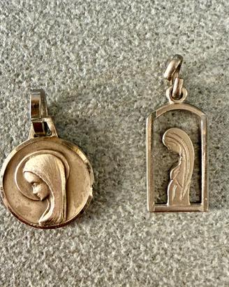 Lotto 2 Ciondoli Sacri Vintage Madonnina