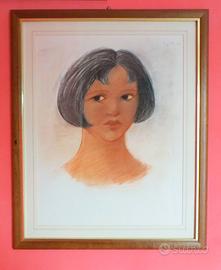 Ritratto di fanciulla pastello di Fabrizio Editti