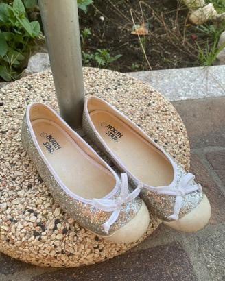 Ballerine argento glitter North star 37